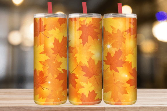 Autumn Leaves Tumbler Wrap Graphics