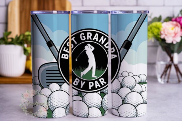 Best Grandpa Golf 20oz Tumbler Wrap