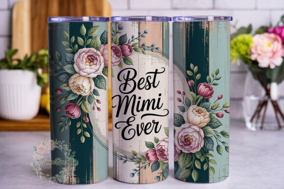 Best Mimi Ever Floral 20oz Tumbler Wrap: Graphics That Bloom