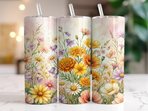 Boho Spring Wildflower Meadow Tumbler Graphics Review