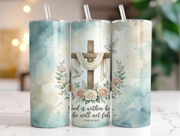 Christian Cross Faith Tumbler Wrap Graphics Review