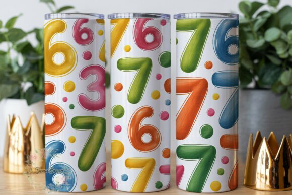 Colorful Numbers 20oz Tumbler Wrap Graphics Review