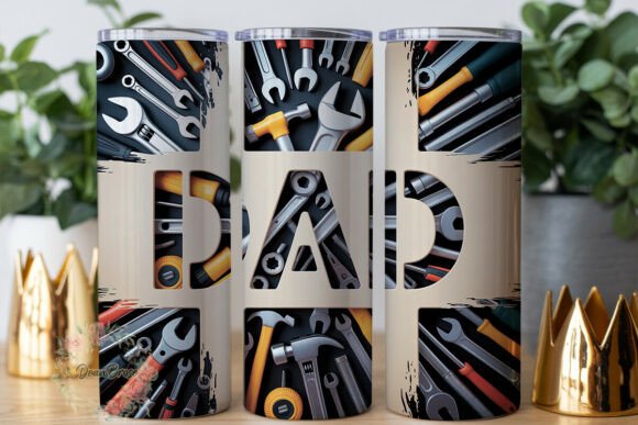 DAD Tools Monochrome 20oz Tumbler Wrap Graphics