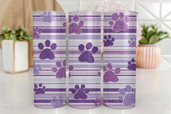Dog Paw Tumbler Graphics for Handmade Business