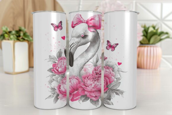 Flamingos Tumbler Sublimation Design 20: Graphics for Tumbler Wraps