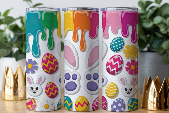 Happy Easter Drips 20oz Tumbler Wrap
