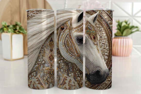 Horses Tumbler Wrap Sublimation Design