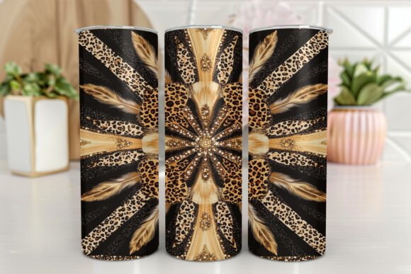 Leopard Glitter 20oz Skinny Tumbler