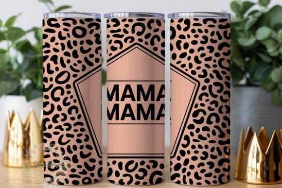 Leopard Print MAMA 20oz Tumbler Wrap Graphics