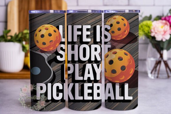 Life is Short Pickleball Tumbler Wraps Graphics Review