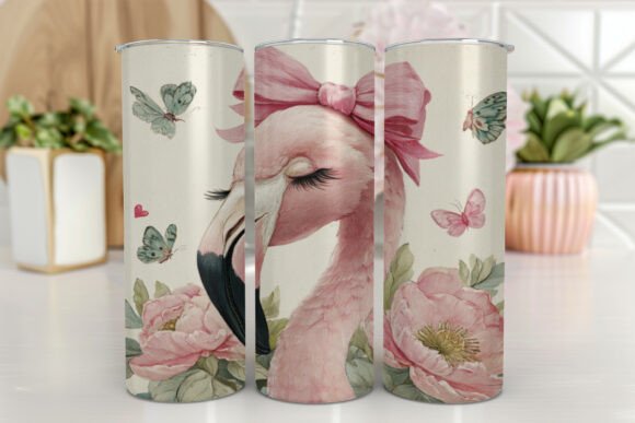Pink Flamingos Tumbler Wrap 20 Oz Graphics