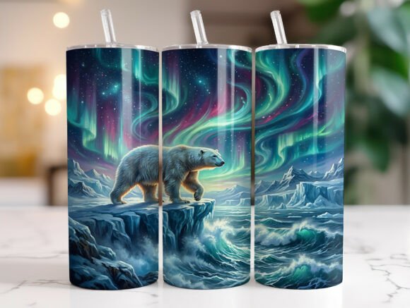 Polar Bear Northern Lights Tumbler Wrap Review