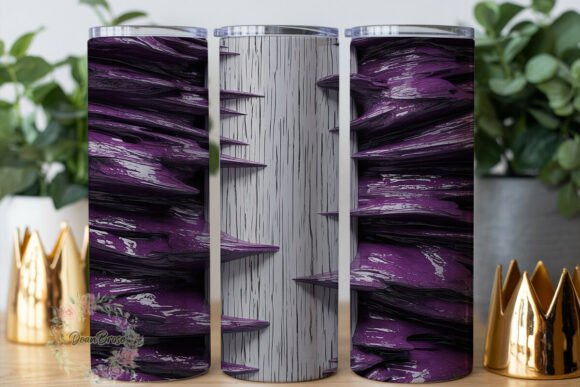 Purple Textured Wood 20oz Tumbler Wrap