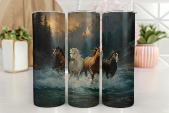 Sparkle Horse Tumbler Wrap 20 Oz Skinny Graphics