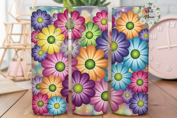 Vibrant Daisy Bloom Tumbler Wraps Graphics Review
